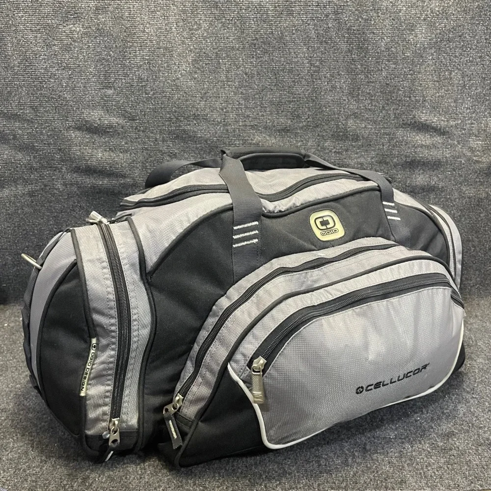 OGIO 5125121127144 Transfer Duffel Bag Gray Cellucor Branded Gym Fitness Luggage